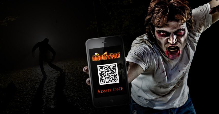 zombie guy with phone hauntpay