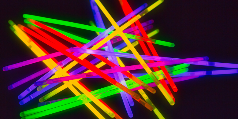 pile of glow sticks
